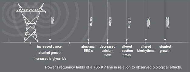 safety distance from radiations