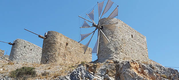 Anciens moulins à vent - Lassithi Crète Grèce